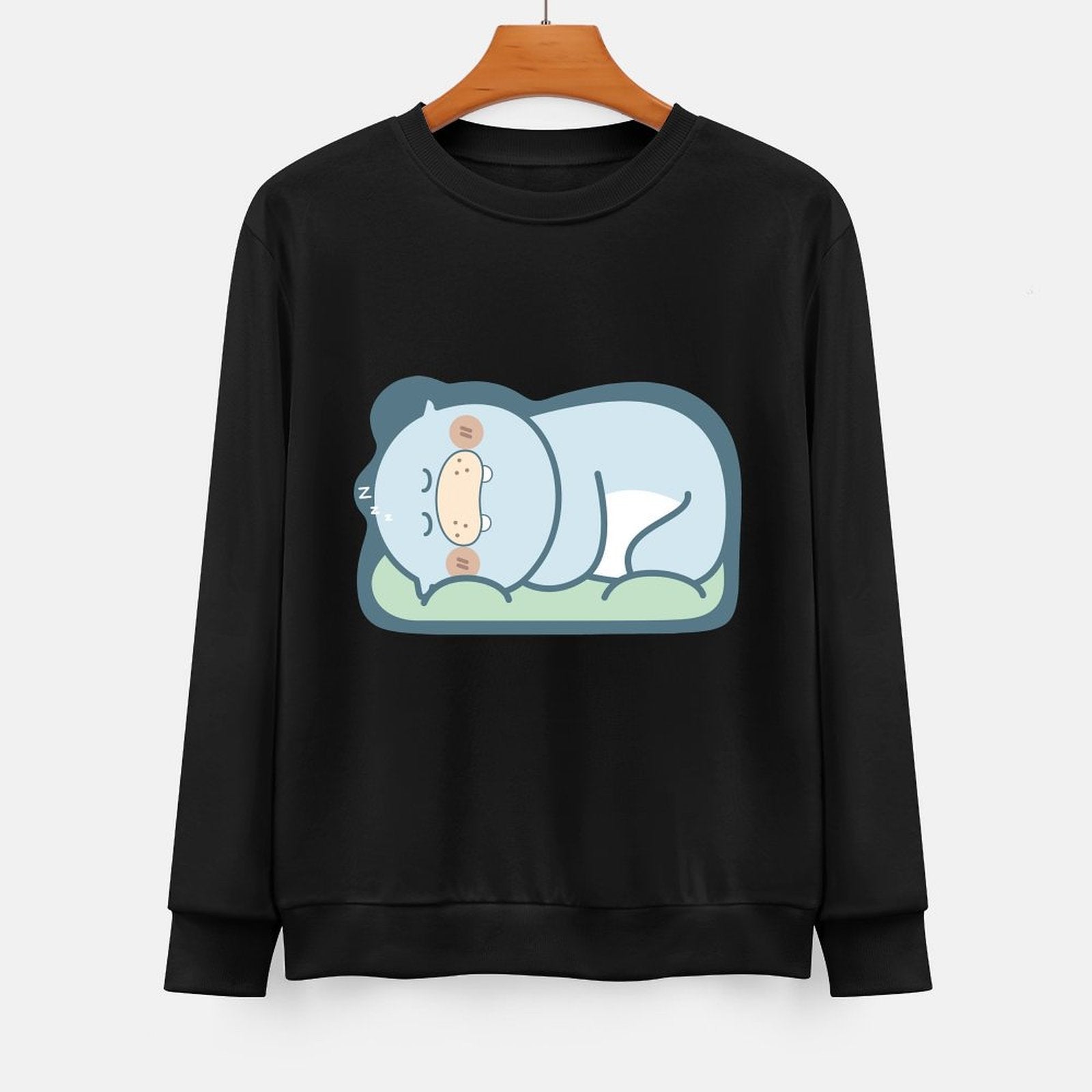 Front Patterned Long Sleeve TopVintage Essential